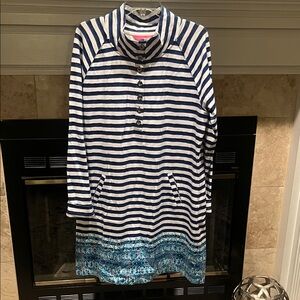 Lilly Pulitzer Navy and White Striped Dress
